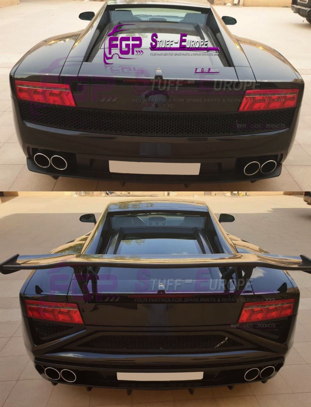 Squadra Corse Rear bumper & Diffuser set for Lamborghini Gallardo