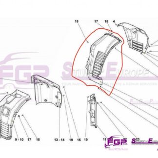 Gallardo 09-13 wheel arch house rear right for Lamborghini Gallardo LP550 LP560 LP570 400810982B