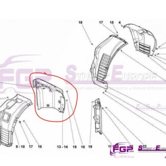 Gallardo 04-13 wheel arch house front right for Lamborghini Gallardo LP500 LP560 LP570 400821192D