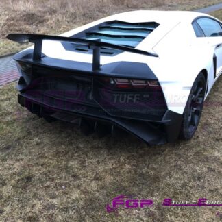 LP750 SV rear bumper set with wing spoiler for Lamborghini Aventador 470807511T + 470807568
