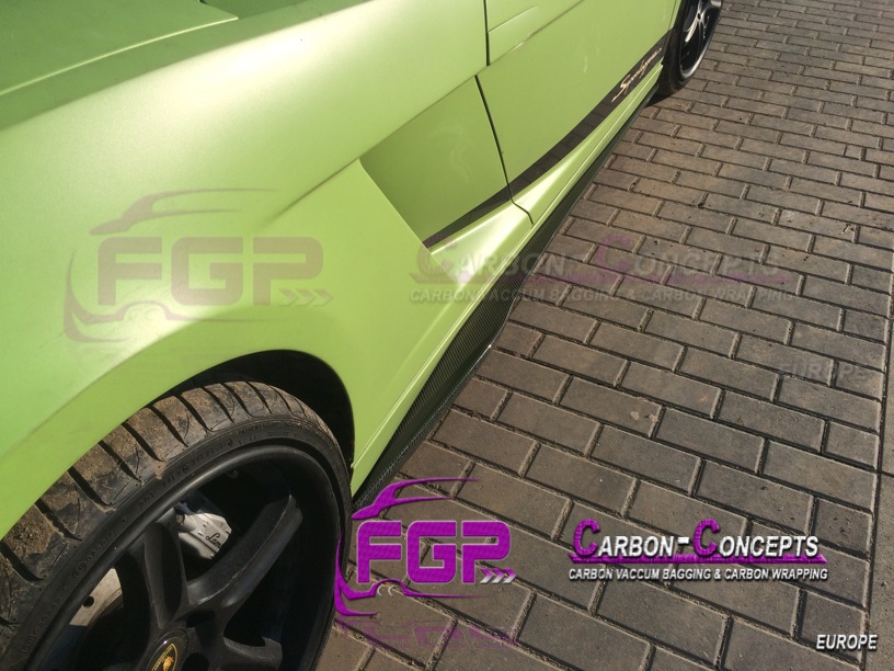 2x Real carbon Superleggera Rocker panel side skirts for Lamborghini Gallardo also LP560 & LP570