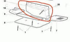 Luggage compartment front trim for Lamborghini Murcielago 410825207A